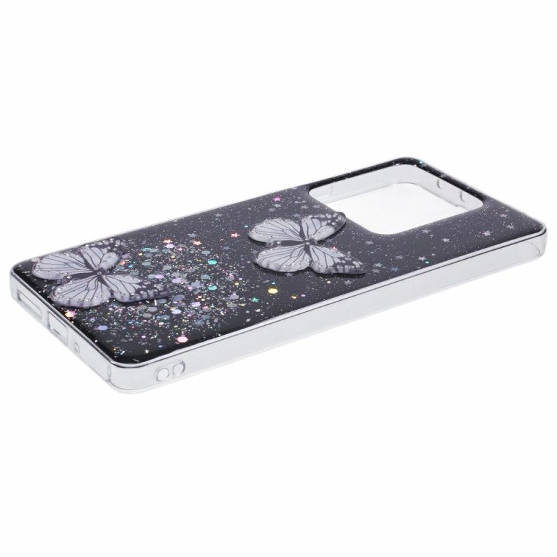 Hoesje Voor Xiaomi Redmi Note 13 5g Vlinders Glitteren