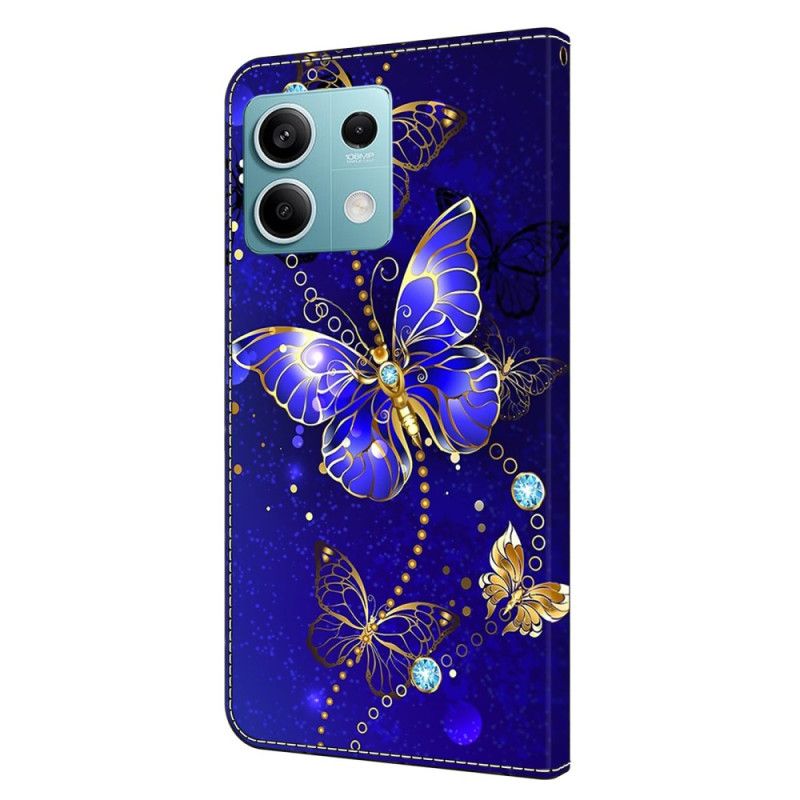 Leren Hoesje Voor Xiaomi Redmi Note 13 5g Diamantvlinders