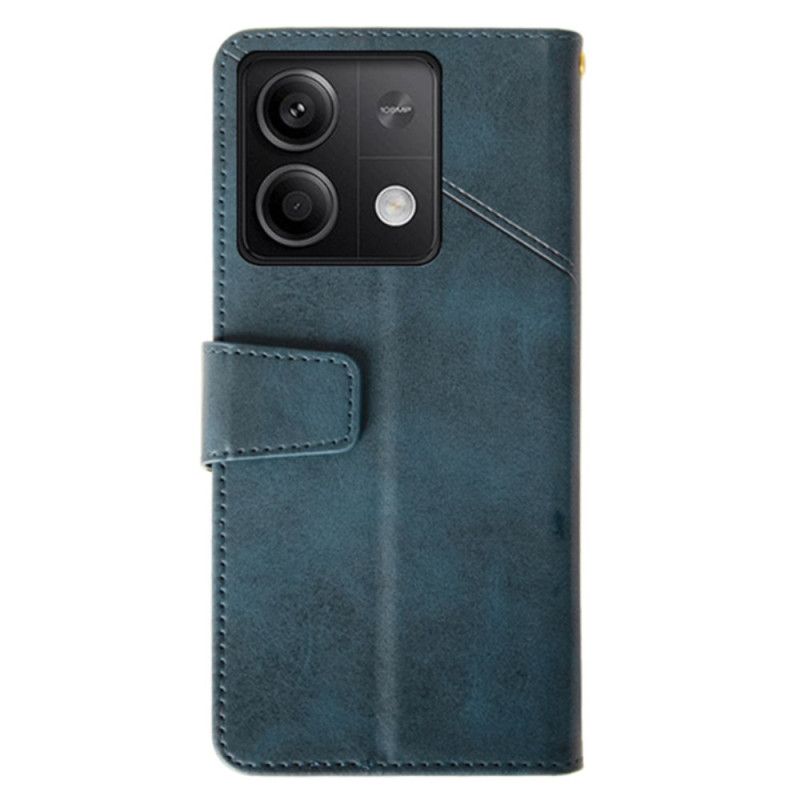 Leren Hoesje Voor Xiaomi Redmi Note 13 5g Idewei Geometrische Lijnen