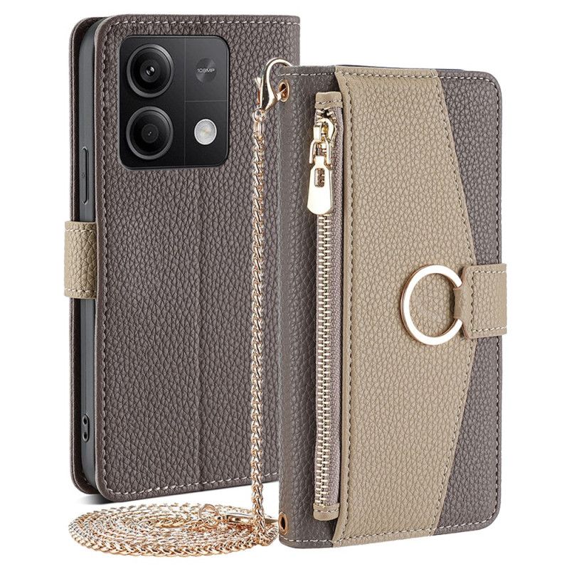 Leren Hoesje Voor Xiaomi Redmi Note 13 5g Spiegel En Schouderband