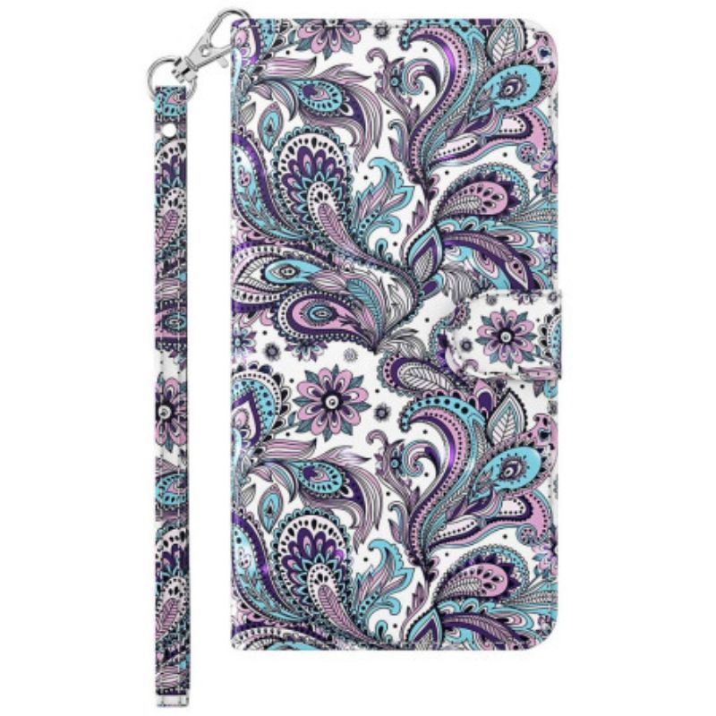 Leren Hoesje Voor Xiaomi Redmi Note 13 5g Strapless Impatiens