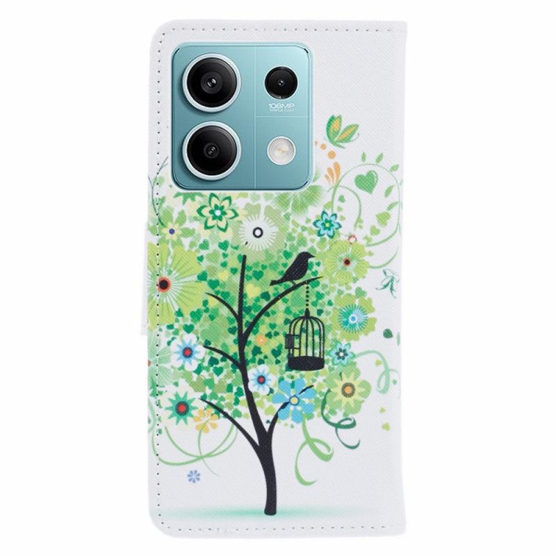 Leren Hoesje Xiaomi Redmi Note 13 5g Groene Boom