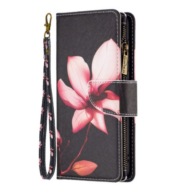 Leren Hoesje Xiaomi Redmi Note 13 5g Lotus Riem Portemonnee