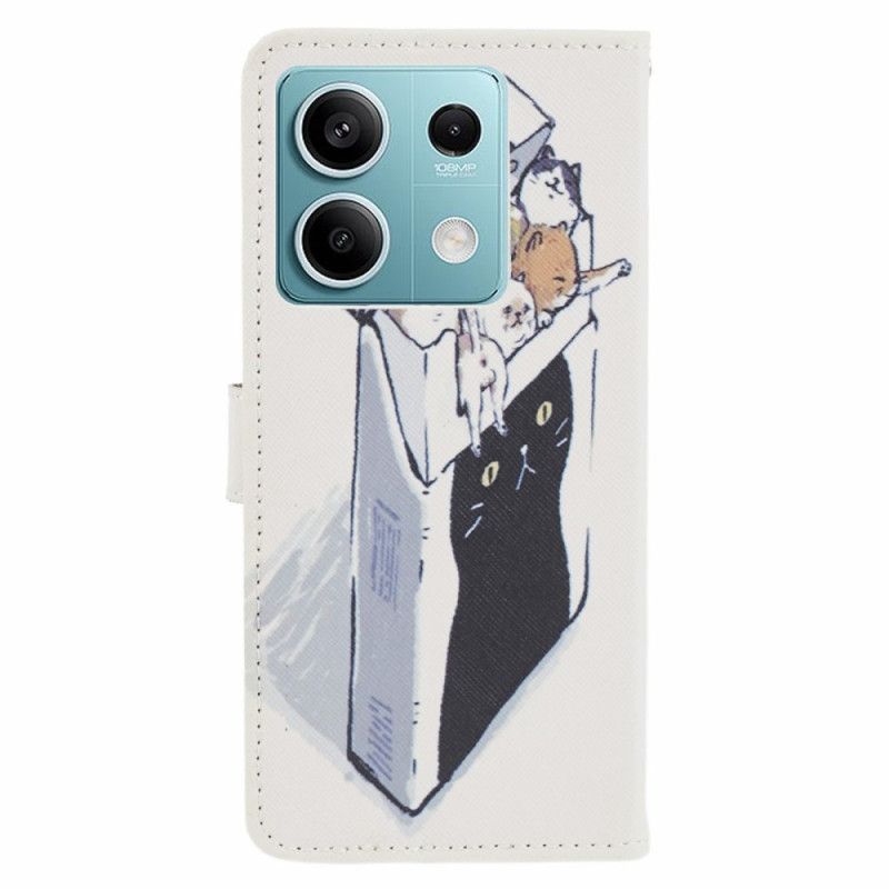 Leren Hoesje Xiaomi Redmi Note 13 5g Stringkatten