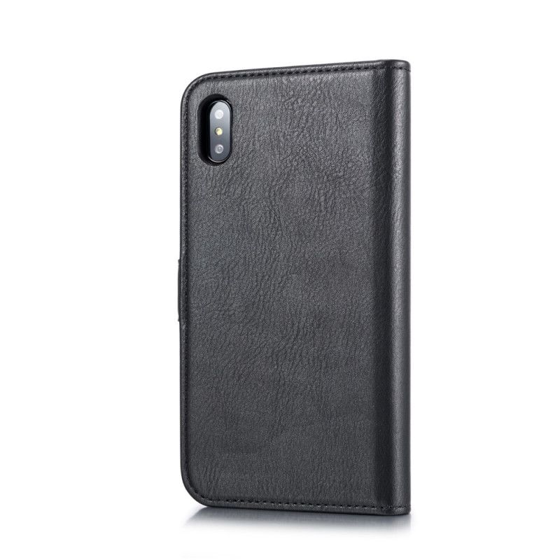 Bescherming Hoesje iPhone XS Max Grijs Zwart Dg. Afneembare Case