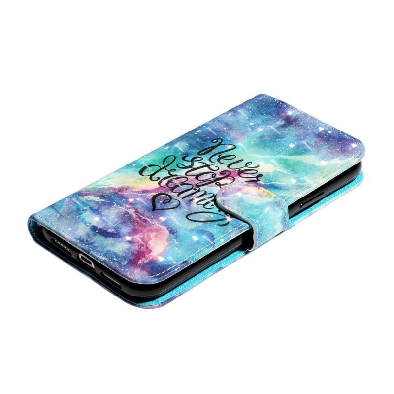 Cover Folio-hoesje iPhone XS Max Telefoonhoesje Stop Nooit Met Een String