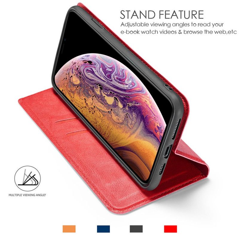 Folio-hoesje voor iPhone XS Max Rood Zwart Ultrafinesse