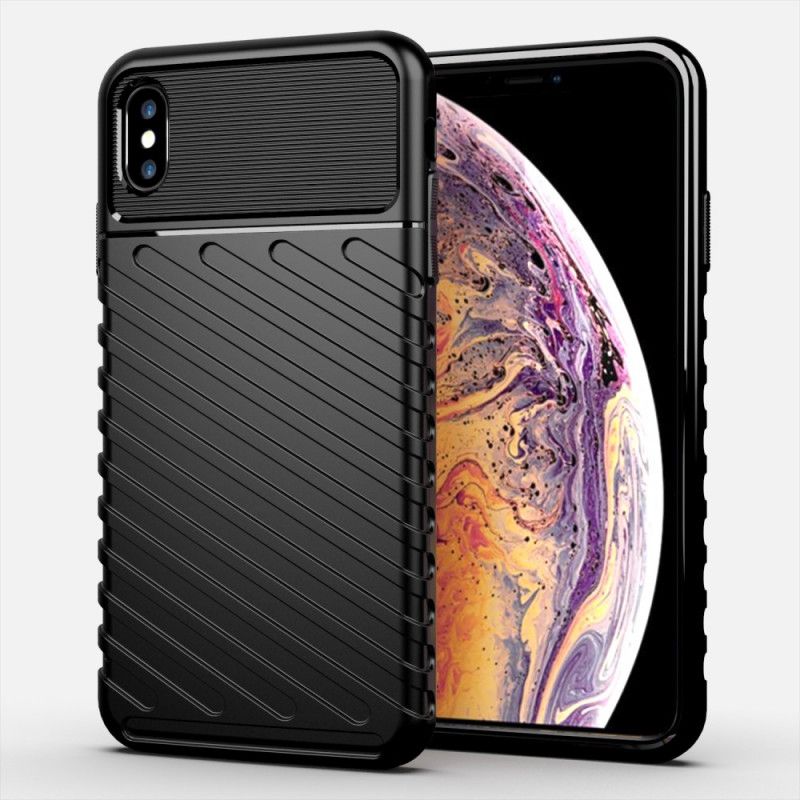 Hoesje iPhone XS Max Groen Zwart Donderreeks