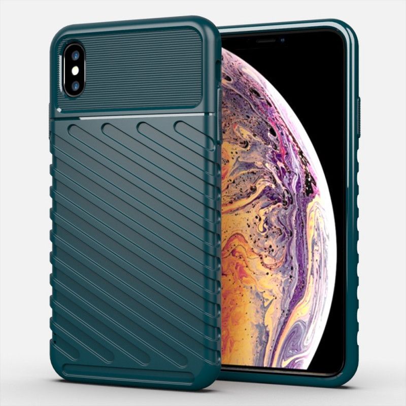 Hoesje iPhone XS Max Groen Zwart Donderreeks