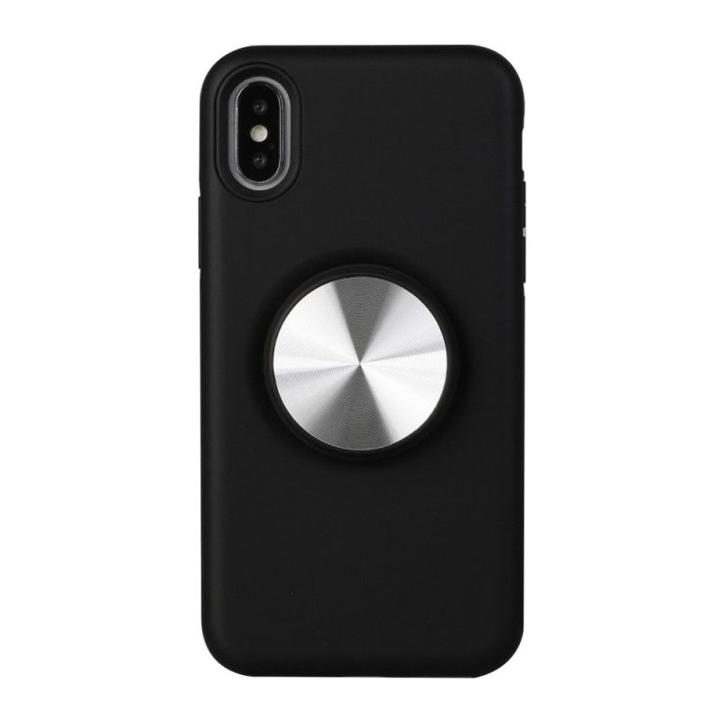 Hoesje iPhone XS Max Rood Zwart Magnetische Verwijderbare Media