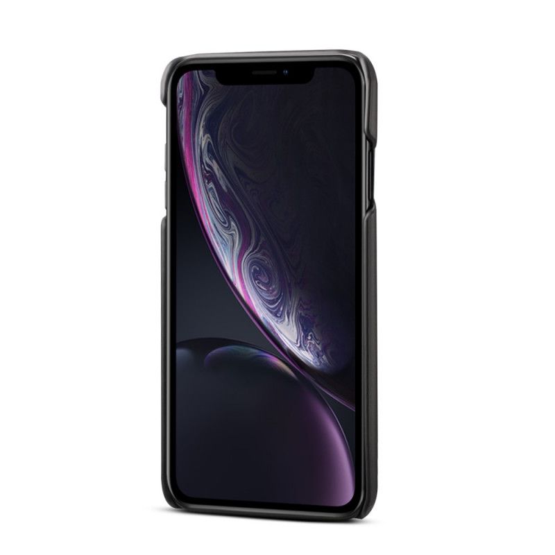 Hoesje iPhone XS Max Rood Zwart Peelcas Kaarthouder