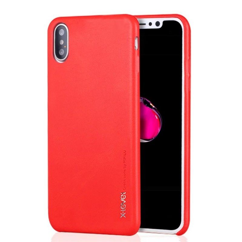 Hoesje iPhone XS Max Rood Zwart Premium Serie