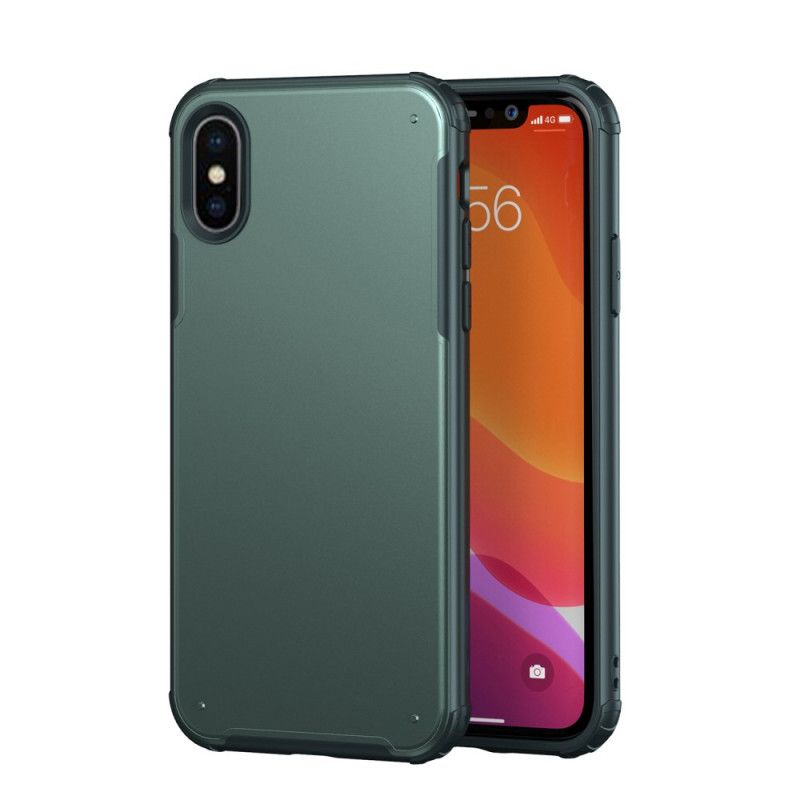 Hoesje iPhone XS Max Wit Zwart Matte Hybride