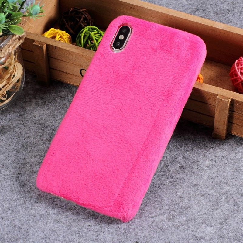 Hoesje voor iPhone XS Max Oranje Roze Bonteffect