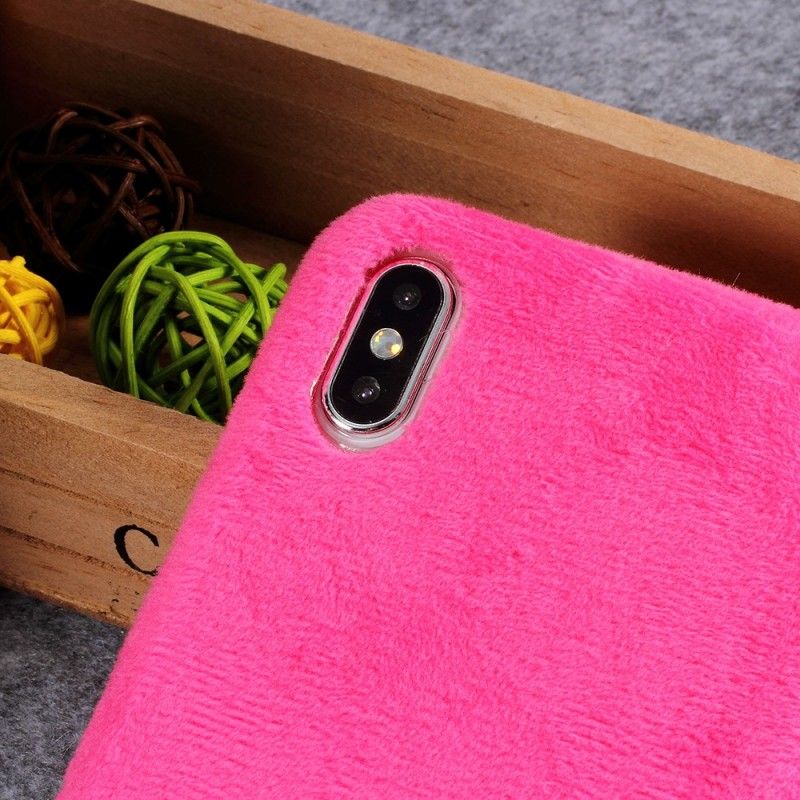 Hoesje voor iPhone XS Max Oranje Roze Bonteffect