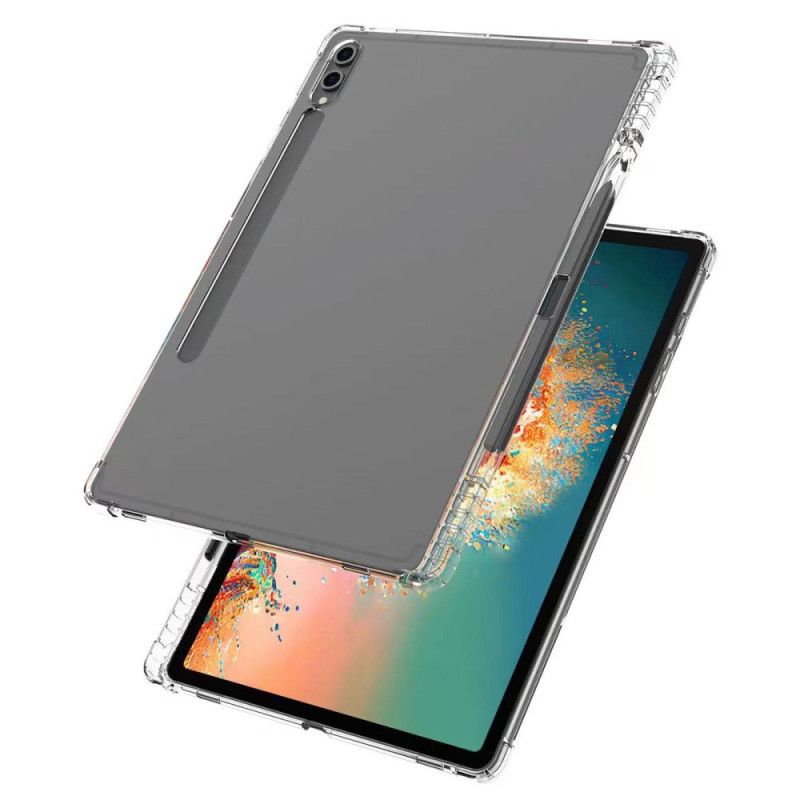 Hoesje Samsung Galaxy Tab S9 Plus Transparant Met Versterkte Hoeken En Stylushouder