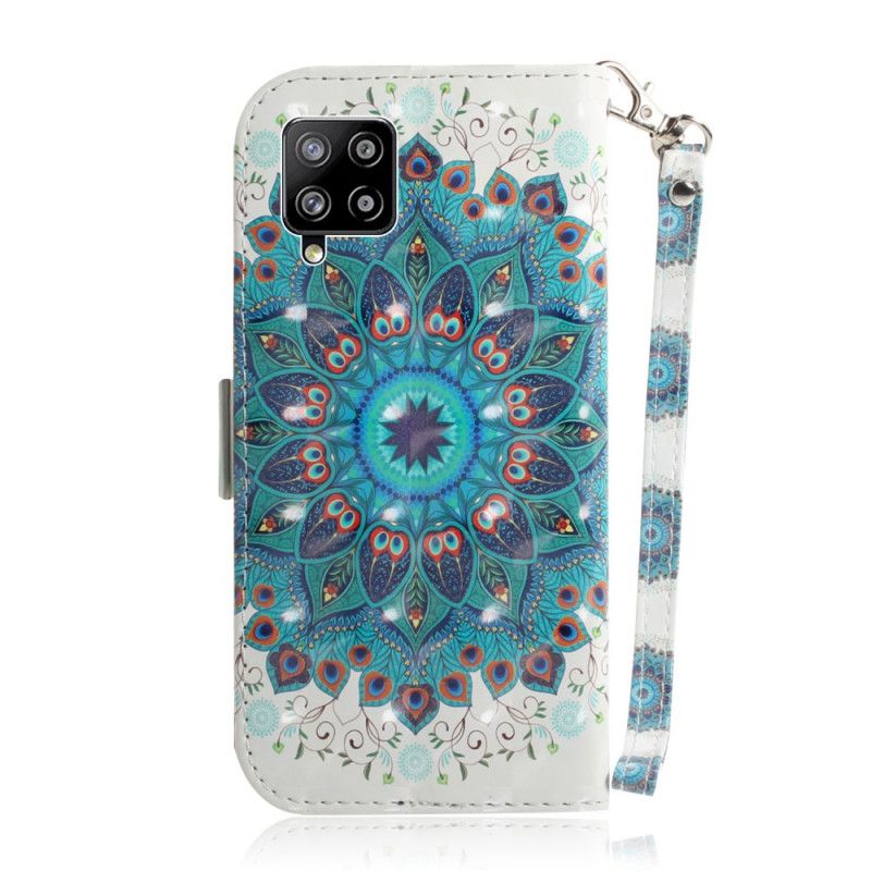 Bescherming Hoesje Samsung Galaxy A42 5G Telefoonhoesje Meesterlijke Mandala Met String