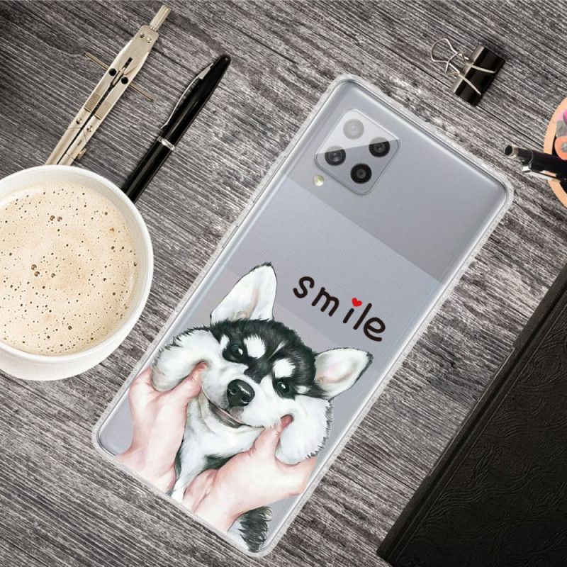 Case Hoesje Samsung Galaxy A42 5G Telefoonhoesje Glimlach Hond