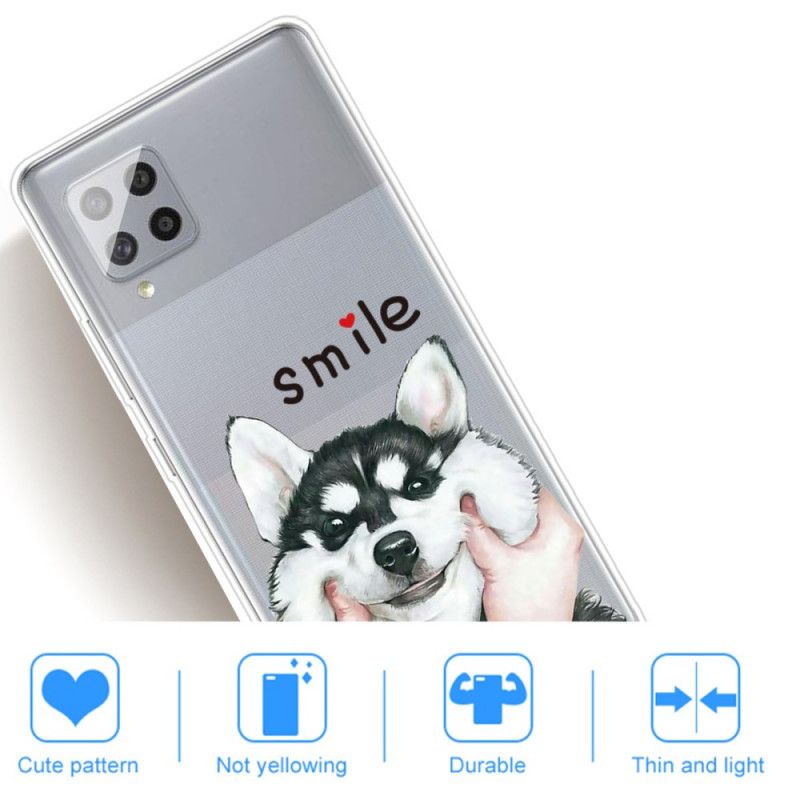 Case Hoesje Samsung Galaxy A42 5G Telefoonhoesje Glimlach Hond