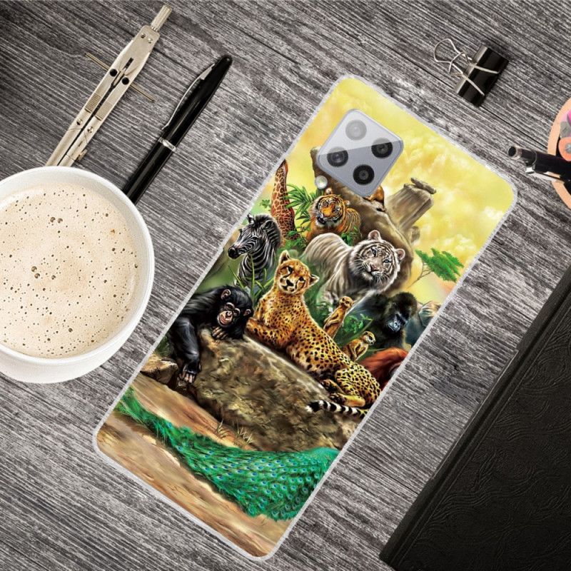 Case Hoesje Samsung Galaxy A42 5G Telefoonhoesje Safaridieren