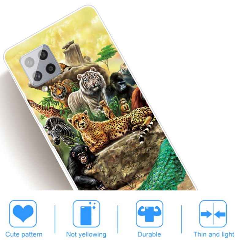 Case Hoesje Samsung Galaxy A42 5G Telefoonhoesje Safaridieren