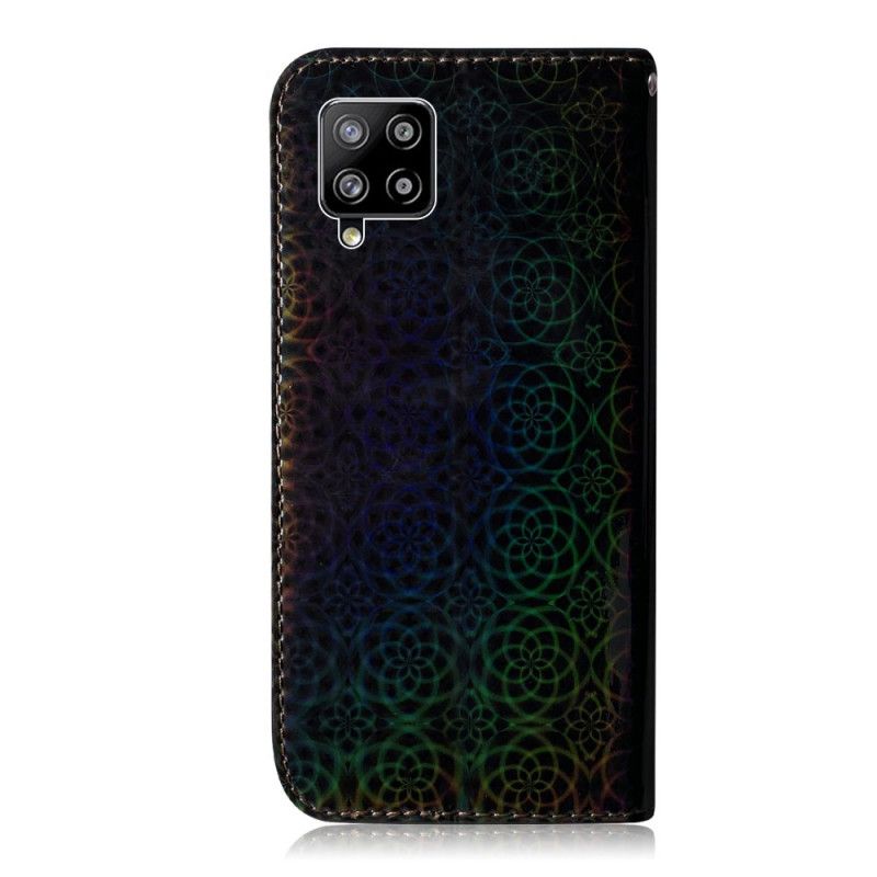 Cover Folio-hoesje Samsung Galaxy A42 5G Grijs Zwart Telefoonhoesje Pure Kleur