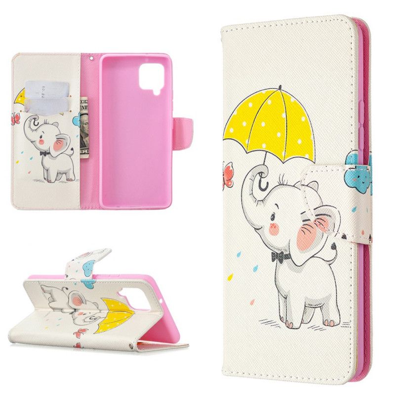 Cover Folio-hoesje Samsung Galaxy A42 5G Telefoonhoesje Babyolifant