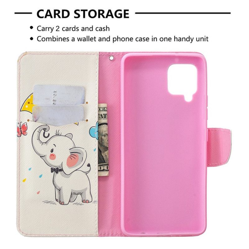 Cover Folio-hoesje Samsung Galaxy A42 5G Telefoonhoesje Babyolifant