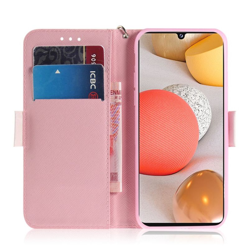 Cover Folio-hoesje Samsung Galaxy A42 5G Telefoonhoesje Hamsters Met String