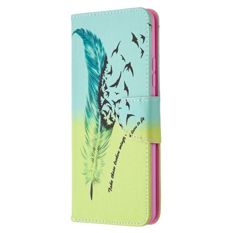 Cover Folio-hoesje Samsung Galaxy A42 5G Telefoonhoesje Leren Vliegen