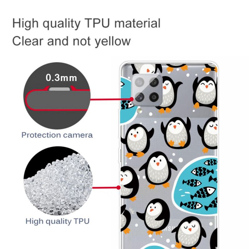 Cover Hoesje Samsung Galaxy A42 5G Telefoonhoesje Pinguïns En Vissen