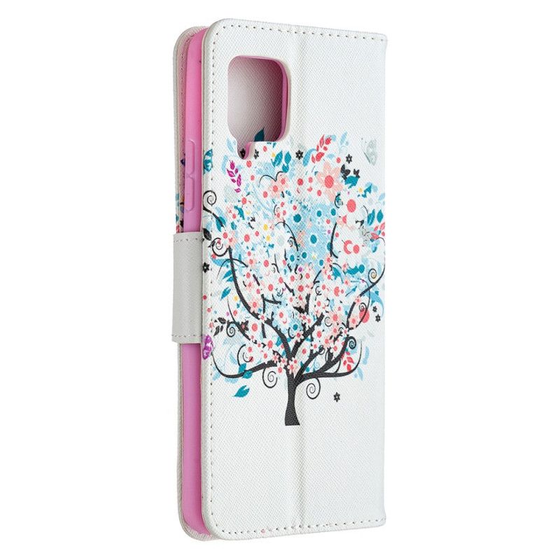 Flip Case Leren Samsung Galaxy A42 5G Bloemrijke Boom