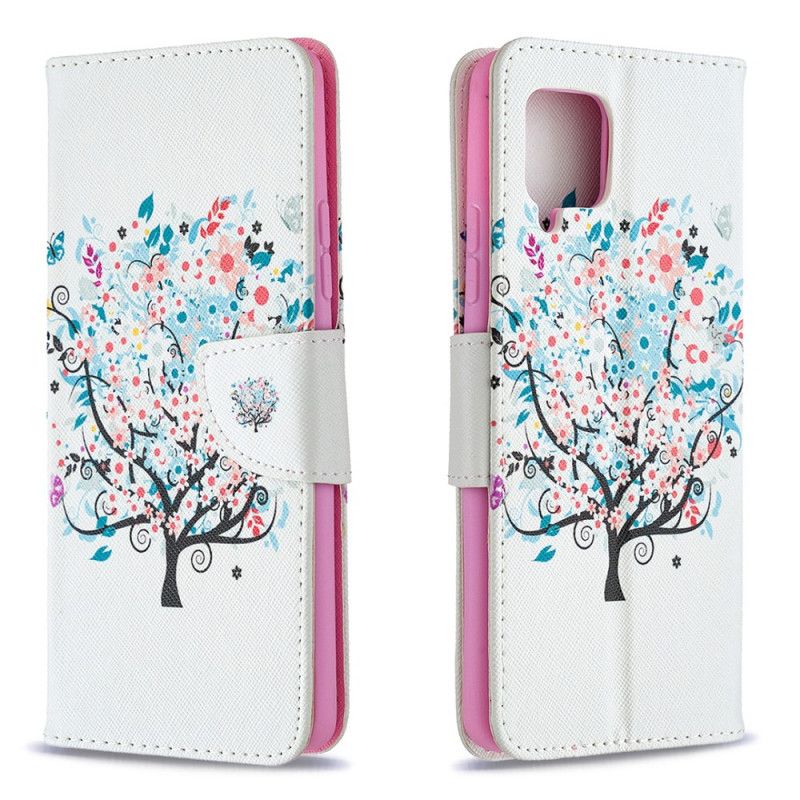 Flip Case Leren Samsung Galaxy A42 5G Bloemrijke Boom