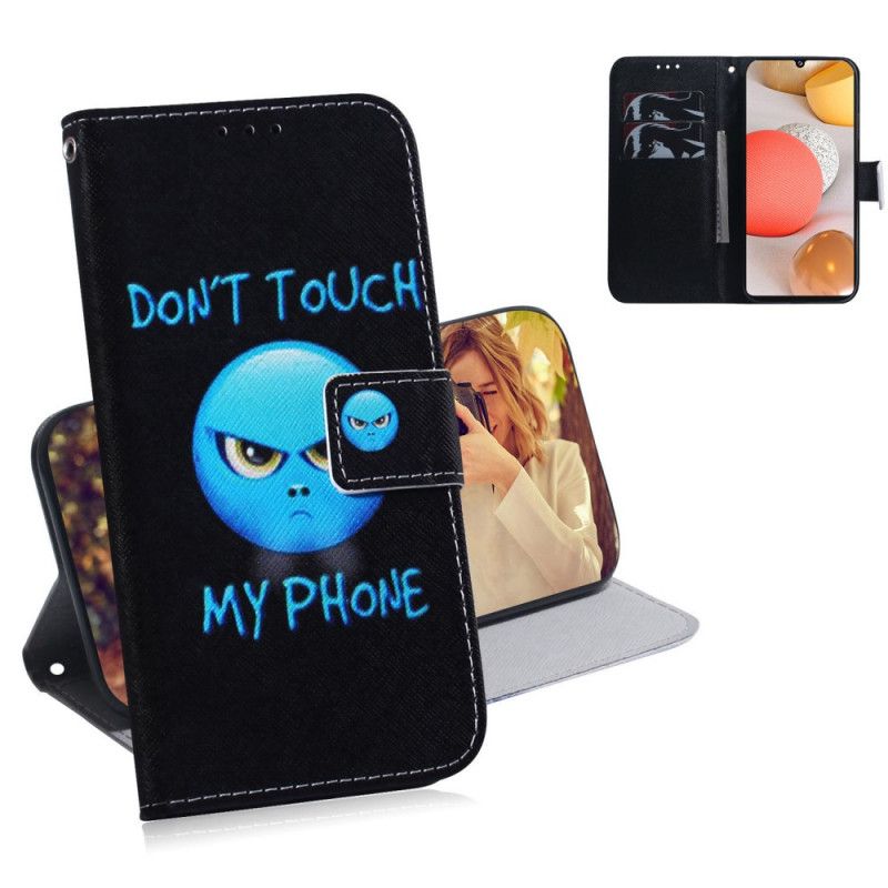 Flip Case Leren Samsung Galaxy A42 5G Emoji-Telefoon