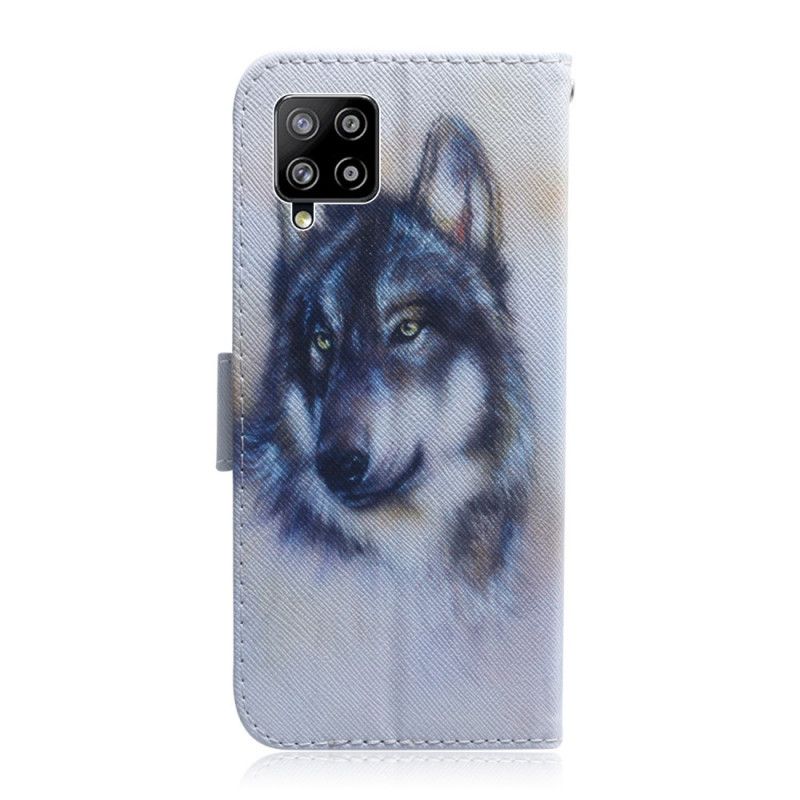 Flip Case Leren Samsung Galaxy A42 5G Honden Blik