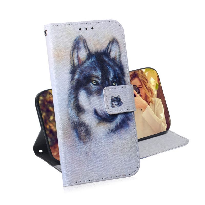 Flip Case Leren Samsung Galaxy A42 5G Honden Blik