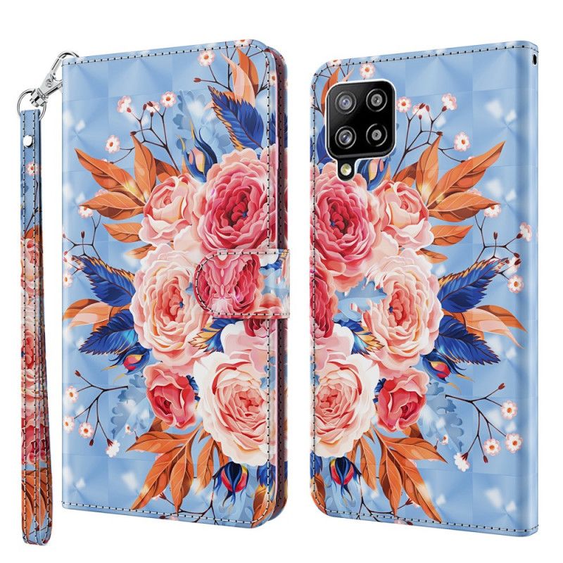 Flip Case Leren Samsung Galaxy A42 5G Romantische Lichtspot Met String