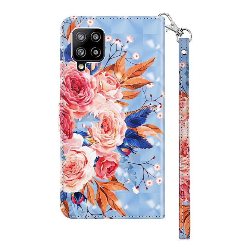 Flip Case Leren Samsung Galaxy A42 5G Romantische Lichtspot Met String