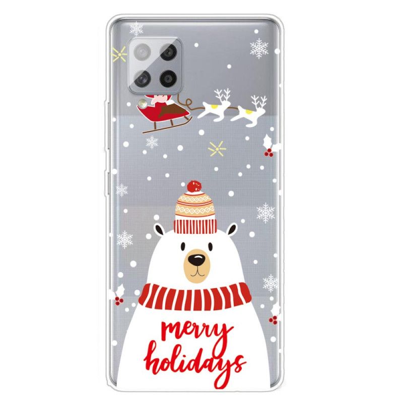 Hoesje Samsung Galaxy A42 5G Rood Wit Kerstmissneeuwman