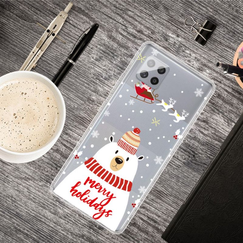 Hoesje Samsung Galaxy A42 5G Rood Wit Kerstmissneeuwman