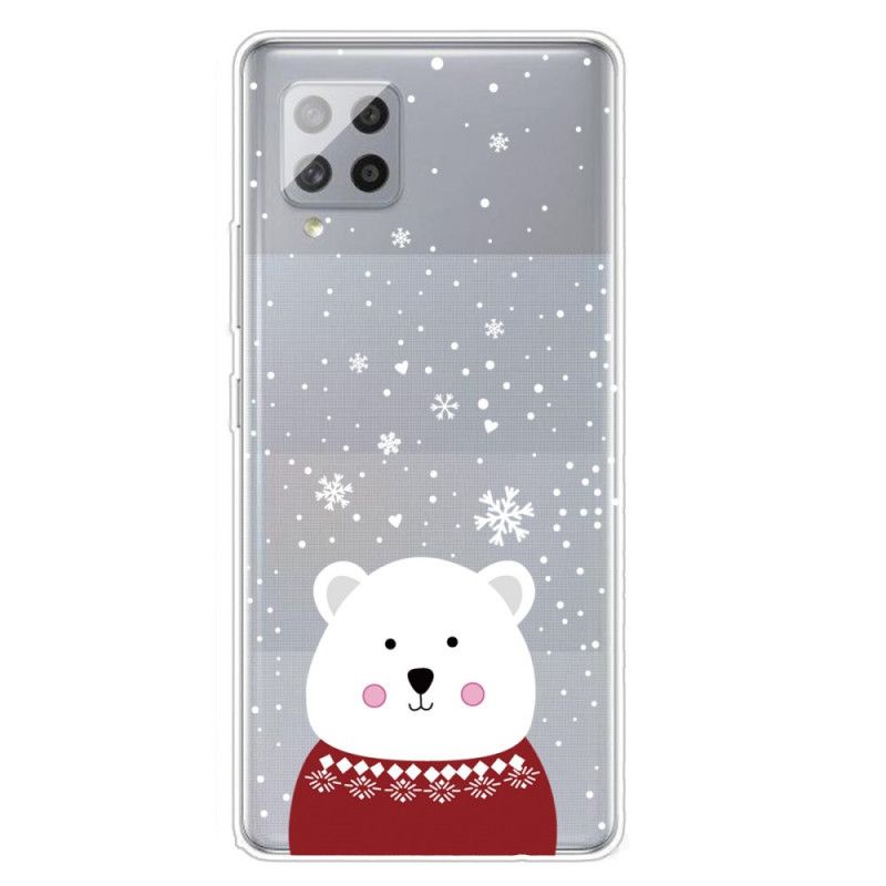 Hoesje Samsung Galaxy A42 5G Rood Wit Kerstmissneeuwman