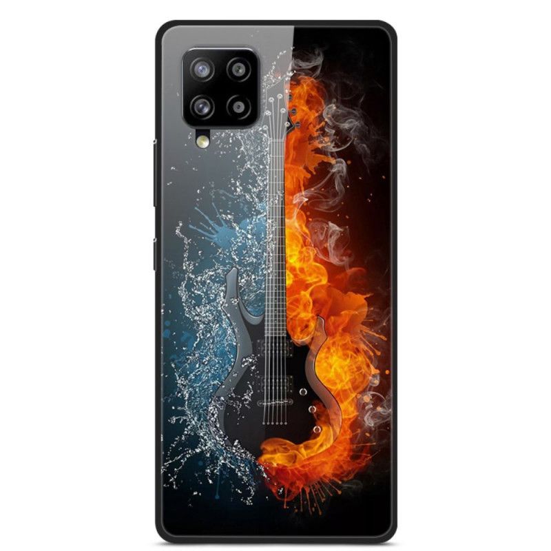 Hoesje Samsung Galaxy A42 5G Telefoonhoesje Gitaar Gehard Glas