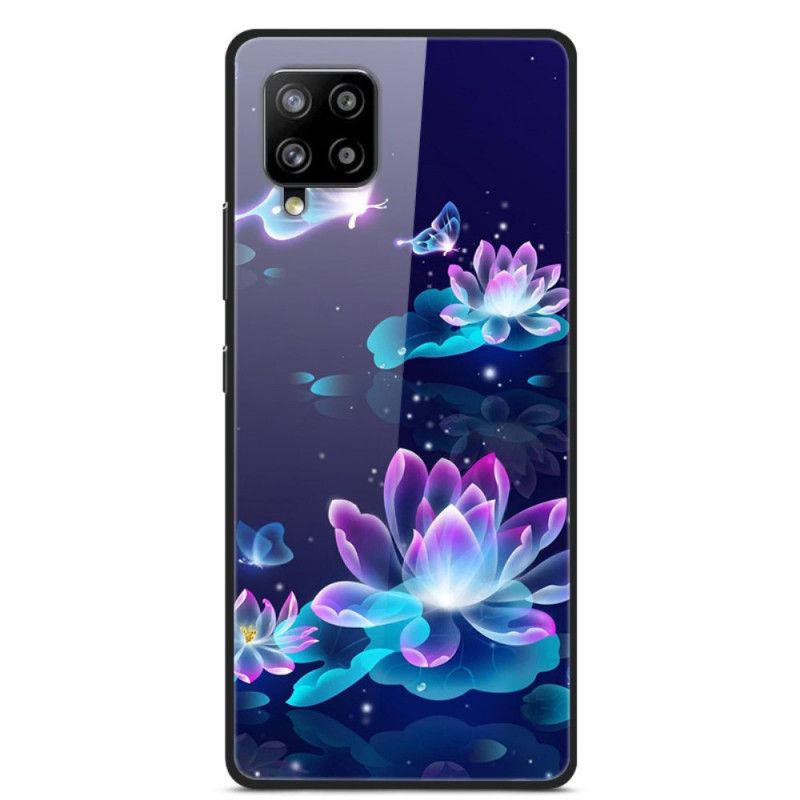 Hoesje Samsung Galaxy A42 5G Telefoonhoesje Waterlelie Gehard Glas