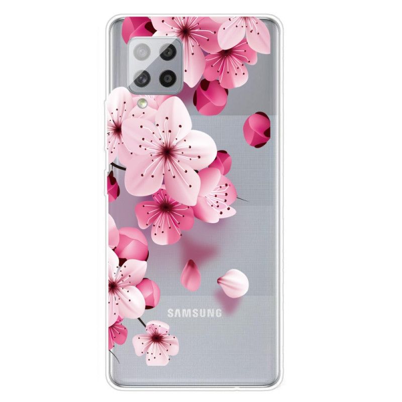 Hoesje voor Samsung Galaxy A42 5G Kleine Roze Bloemen