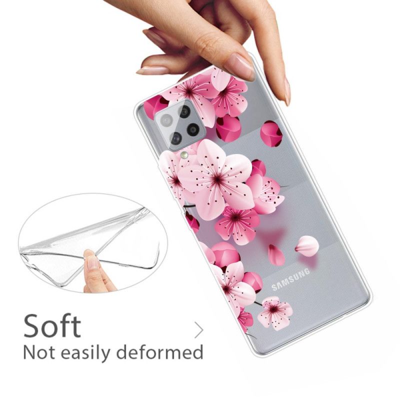 Hoesje voor Samsung Galaxy A42 5G Kleine Roze Bloemen