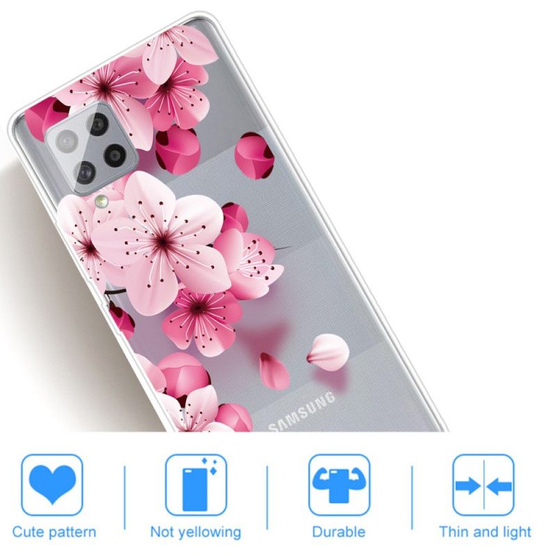 Hoesje voor Samsung Galaxy A42 5G Kleine Roze Bloemen