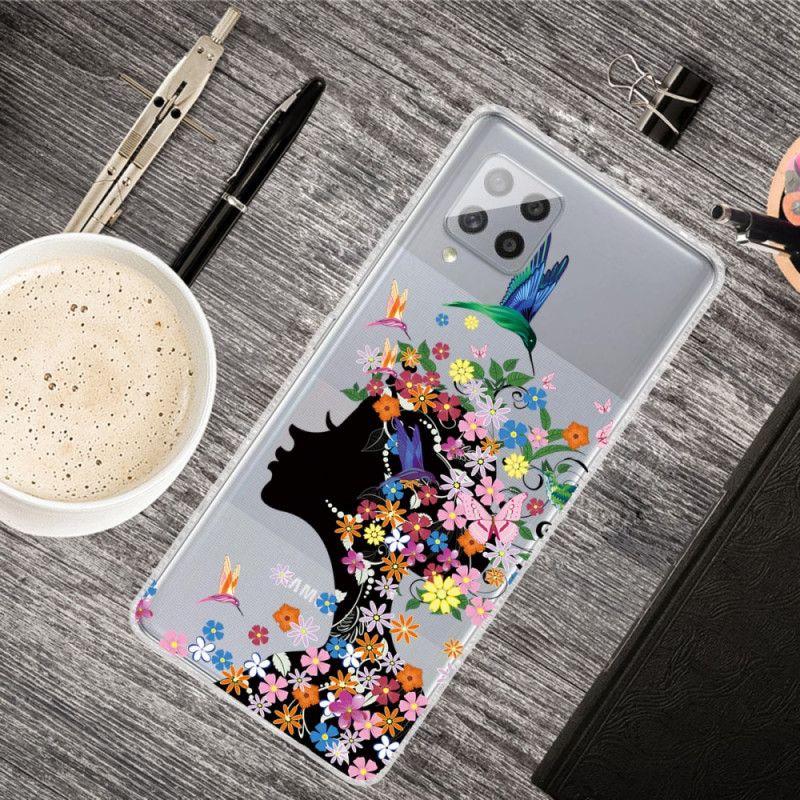 Hoesje voor Samsung Galaxy A42 5G Mooi Bloemhoofdje