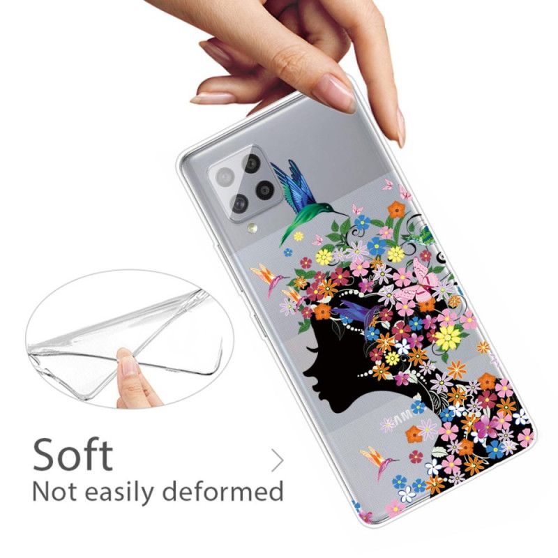 Hoesje voor Samsung Galaxy A42 5G Mooi Bloemhoofdje