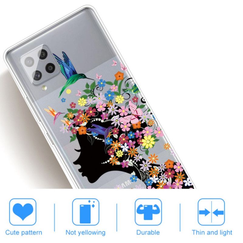 Hoesje voor Samsung Galaxy A42 5G Mooi Bloemhoofdje