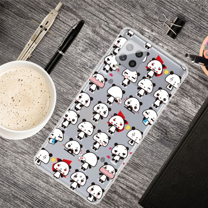 Hoesje voor Samsung Galaxy A42 5G Transparante Grappige Panda'S